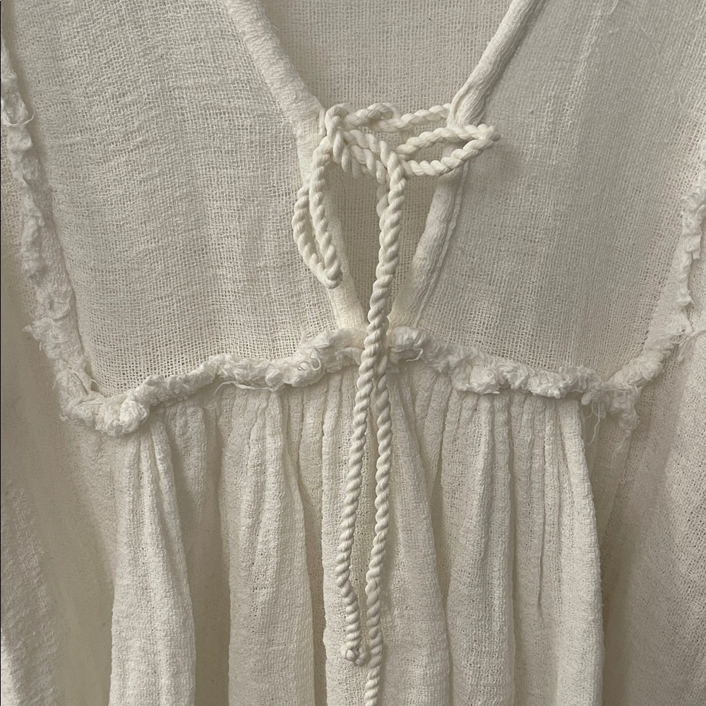 Jen's Pirate Booty Cream Romantic Cotton Blouse - Picture 3 of 13